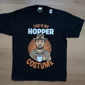 This is My Hopper Costume - Stranger Things - New Large Black T-Shirt